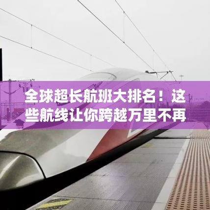 全球超长航班大排名！这些航线让你跨越万里不再是梦