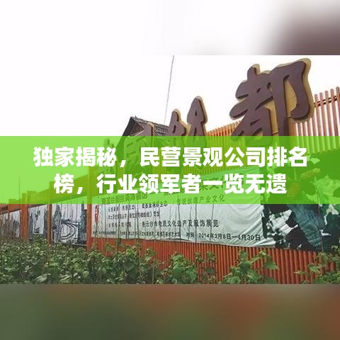 独家揭秘，民营景观公司排名榜，行业领军者一览无遗